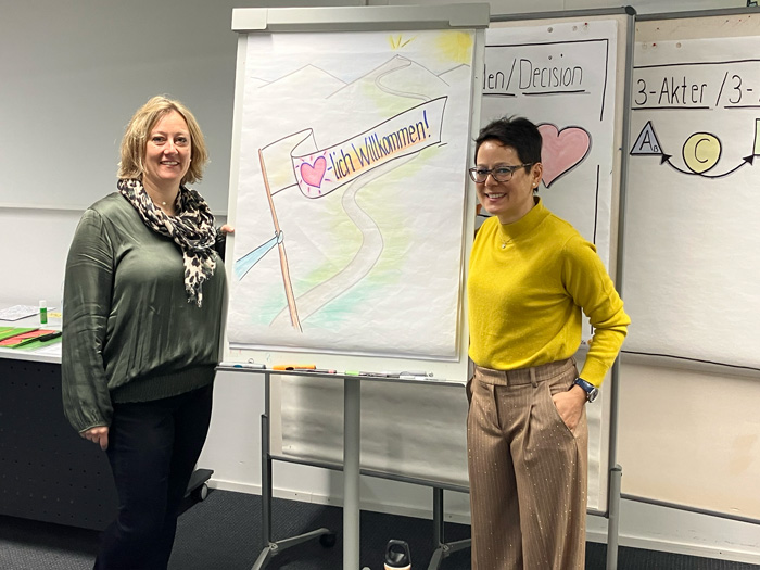 Helene-Schoch-und-Ancilla-Schmidhauser-Praesentationskurs-Praesi-Profi Push-up für Deine gewinnende Präsentation